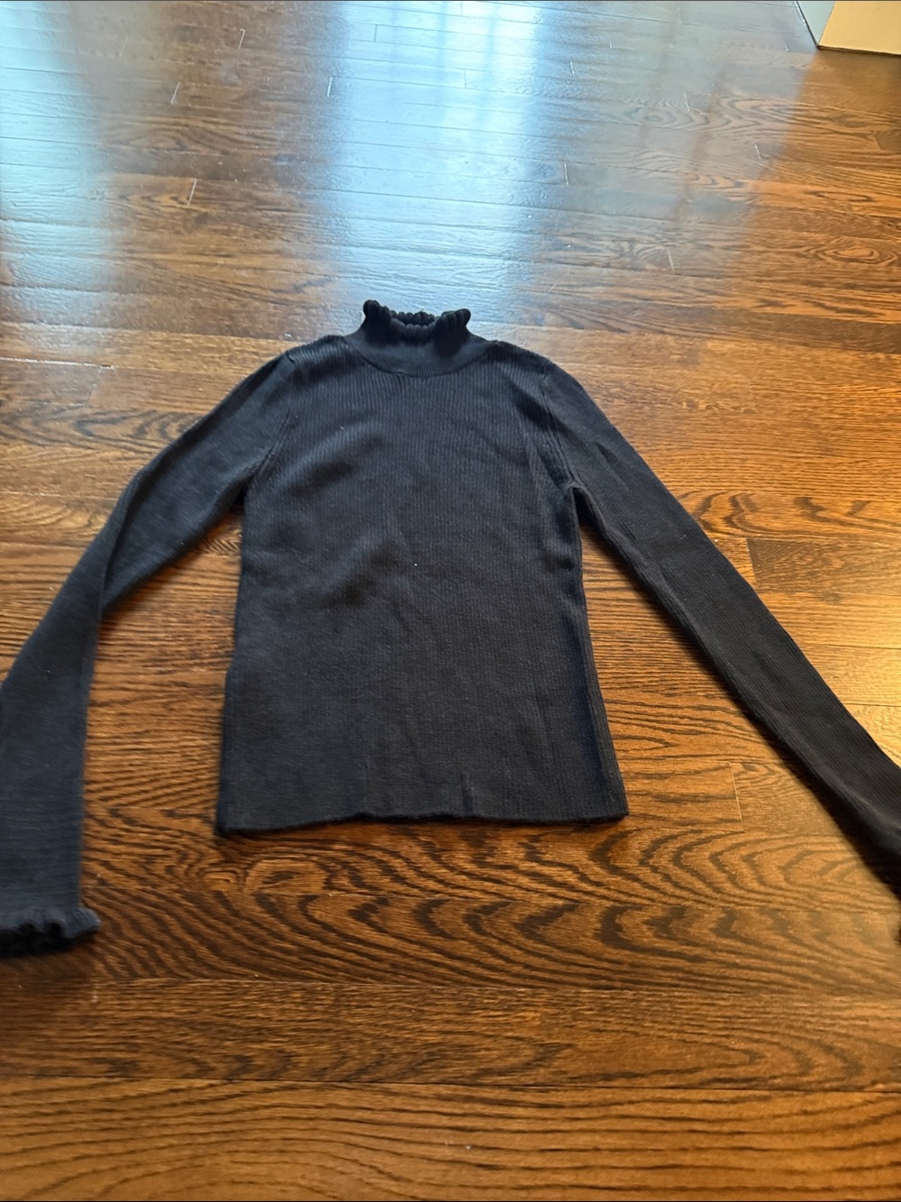 Women’s Black Ribbed Turtleneck Sweater